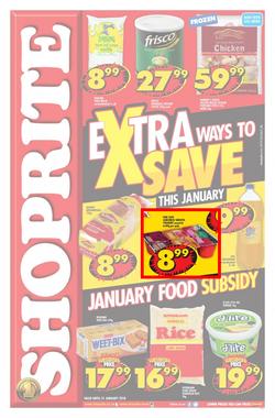Shoprite : Extra Ways To Save (1 Jan - 7 Jan 2018 - Subsidy products valid until 21 Jan 2018), page 1