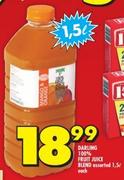 Darling 100% Fruit Juice Blend Assorted-1.5Ltr