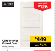 Dortello Cairo Interior Primed Door White