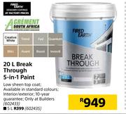 Fired Earth 5L Break Through 5 In 1 Paint