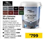 Fired Earth 20L Extreme Roof Acrylic (White & Green)