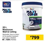 Dulux 20L Maxi Cover Wall & Ceiling
