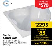 Betta Samba Corner Bath-1.4m x 1.4m x 1.4m