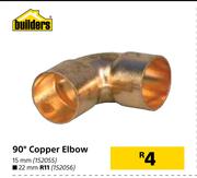 Builders 90 Degree Copper Elbow 22mm 
