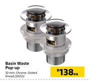 Basin Waste Pop Up-Each