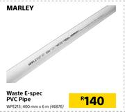 Marley Waste E-Spec PVC Pipe WPE213-400mm x 6m