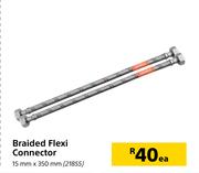 Braided Flexi Connector-15mm x 350mm Each