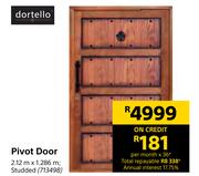Dortello Pivot Door-2.12m x 1.286m