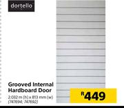 Dortello Grooved Internal Hardboard Door-2032m (h) x 813mm (w)