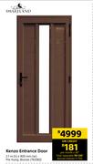 Swartland Kenzo Entrance Door-2.1m (h) x 900mm (w)