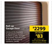 Roll Up Garage Door-2.4m x 2.1m