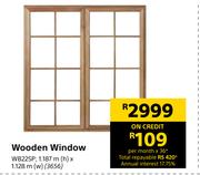 Wooden Window WB22SP-1.187m (h) x 1.128m (w)