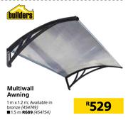 Builders Multiwall Awning-1m x 1.2m