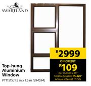 Swartland Top Hung Aluminium Window PTT1515-1.5m x 1.5m
