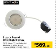 Lightworx 8 Pack Round Downlight Fixture-Per Pack