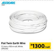 Aberdare Flat Twin Earth Wire 1.5mm-Per Roll