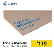 Gyproc Rhino Ceiling Board 6.4mm x 1.2m x 3.0m