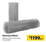 Diamond Mesh 1.8mm x 75mm x 1.8mm x 30m-Each