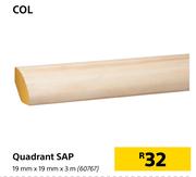 COL Quadrant Sap 19mm x 19mm x 3m