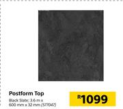 Postform Top (Black Slate)