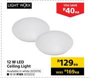 Lightworx 12W LED Ceiling Light-Each