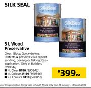 Silk Seal Wood Preservative (Colours)-5Ltr Each