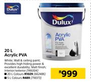 Dulux Acrylic PVA (Colours)-20Ltr