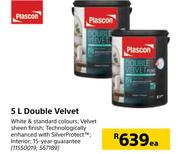 Plascon Double Velvet-5Ltr Each