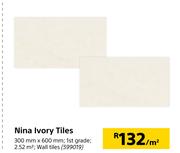 Nina Ivory Tiles-300mm x 600 Per Sqm