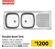 Franke Single Bowl Sink PLN621-1.16m x 460mm