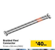 Braided Flexi Connector-15mm x 350mm Each