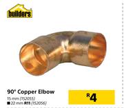 Builders 90 Degree Copper Elbow 22mm