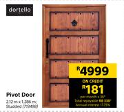 Dortello Pivot Door-2.12m x 1.286m