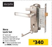 Dortello Nera Lock Set 6" Lock Set
