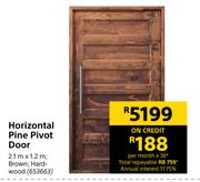 Horizontal Pine Pivot Door-2.1m x 1.2m