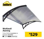 Builders Multiwall Awning-1m x 1.5m