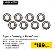 Lightworx 8 Pack Downlight Plate Cover Round Tilt-Per Pack