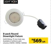 Lightworx 8 Pack Round Downlight Fixture-Per Pack