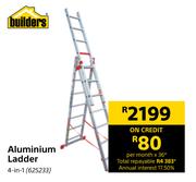 Builders Aluminium Ladder 4 In 1