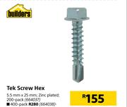 Builders Tek Screw Hex 5.5mm x 25mm