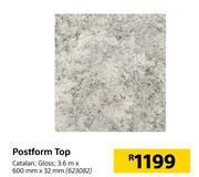 Postform Top-3.6m x 600mm x 32mm