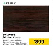 PG Bison Melawood Windsor Cherry-2.75m x 1.83m x 16mm