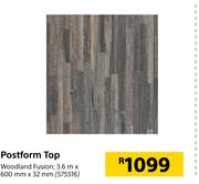 Postform Top-3.6m x 600mm x 32mm