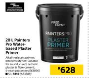 Fired Earth 20L Painters Pro Water Based Plaster Primer