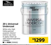 Fired Earth 20L Universal Undercoat