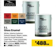 Fired Earth 5L Gloss Enamel (White)-Each
