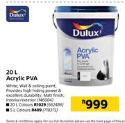 Dulux Acrylic PVA (Colours)-20Ltr