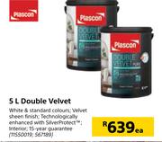 Plascon Double Velvet-5Ltr Each