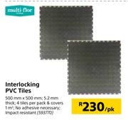 Multi Flor Interlocking PVC Tiles-500mm x 500mm Per Pack