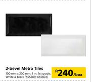 2 Bevel Metro Tiles-100mm x 200mm Per Box
